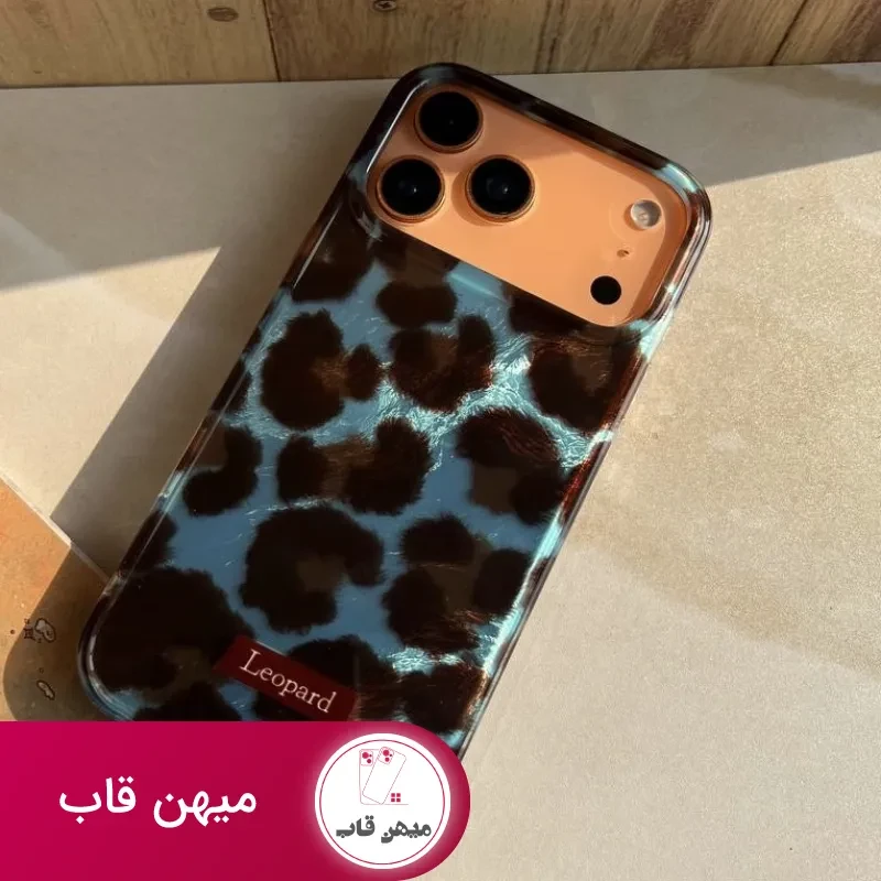 قاب گوشی آیفون دخترانه leopard blue