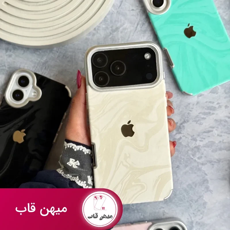 قاب گوشی آیفون 17 پرومکس ساده ماربل ابری