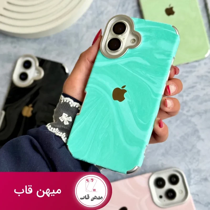 قاب گوشی آیفون 17 پرومکس ساده ماربل ابری