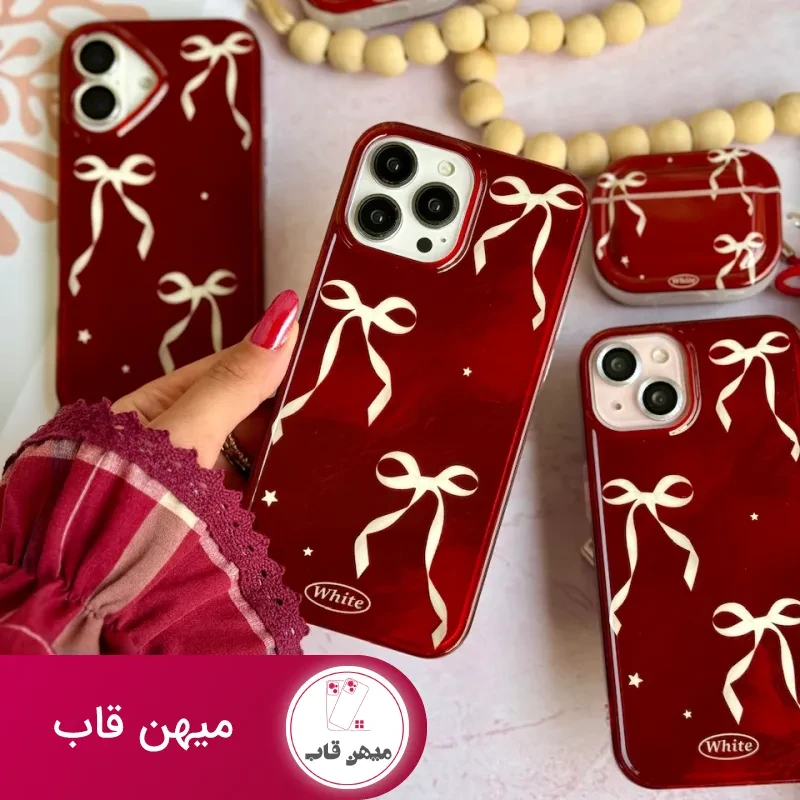 قاب گوشی چری پاپیون و ستاره آیفون