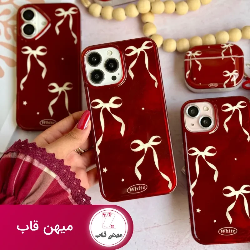 قاب گوشی چری پاپیون و ستاره آیفون