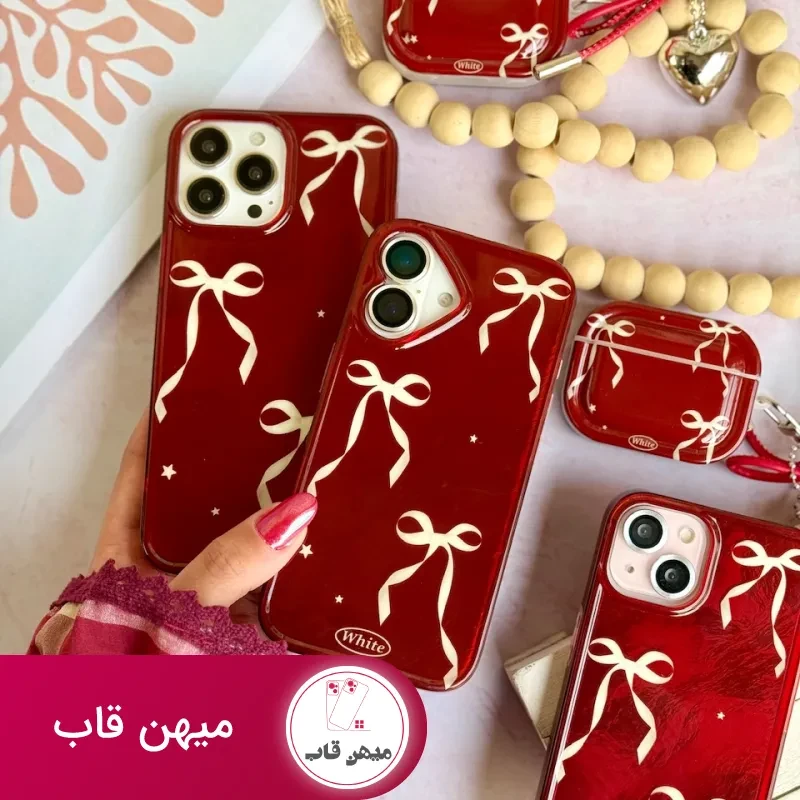 قاب گوشی چری پاپیون و ستاره آیفون