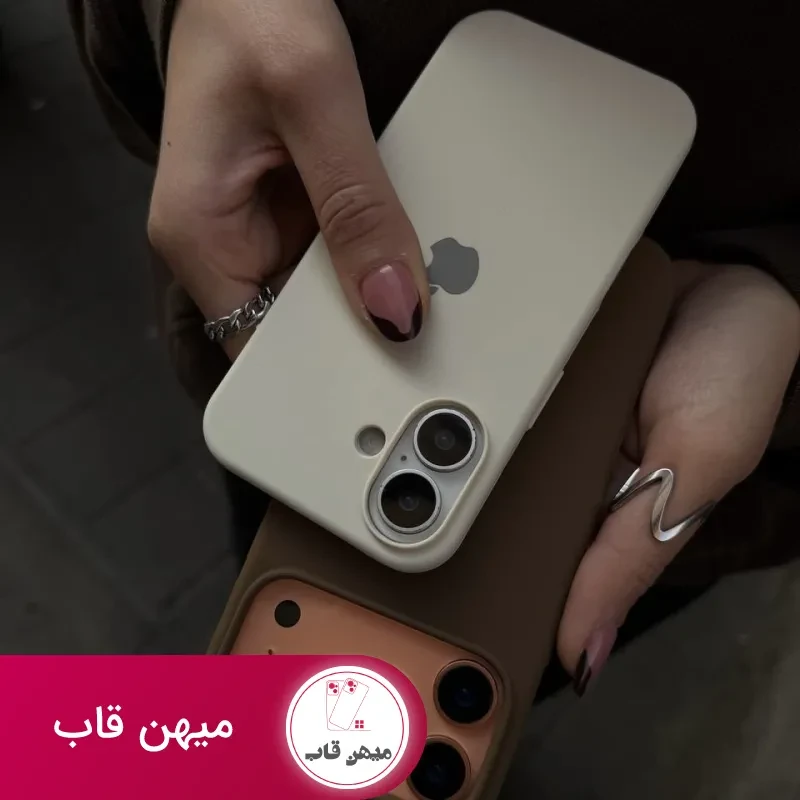 قاب گوشی سیلیکونی کرمی