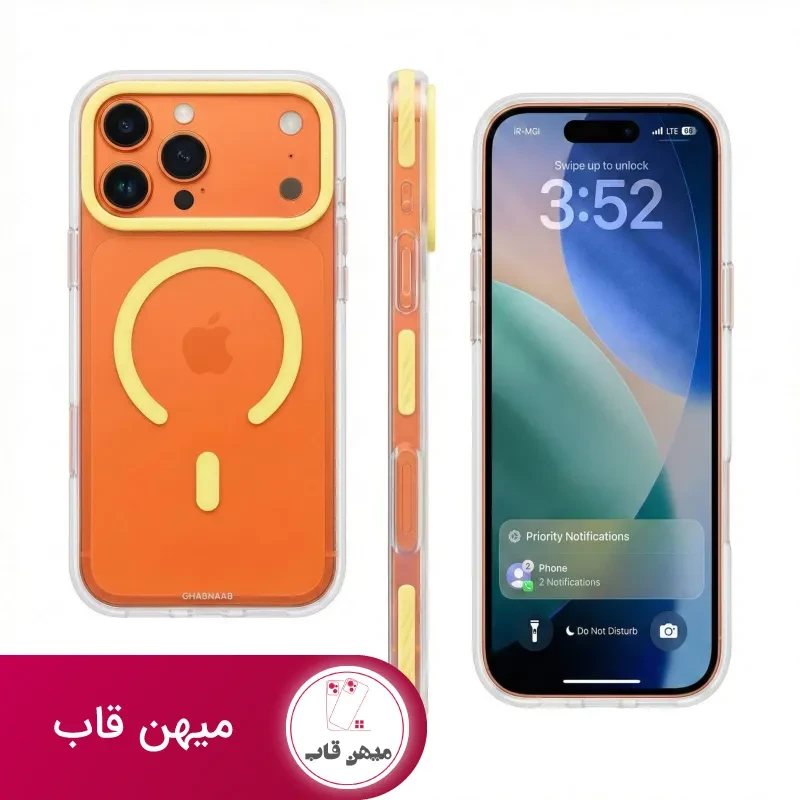 قاب آیفون کریستال سری مگسیف ghabnaab Crystal Series with magsafe