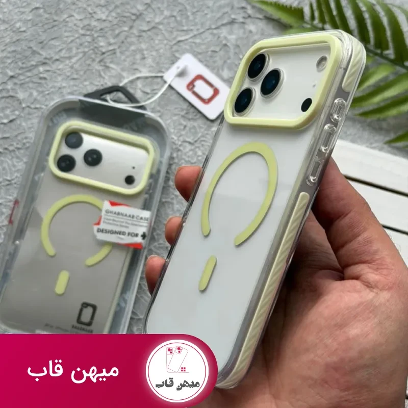 قاب آیفون کریستال سری مگسیف ghabnaab Crystal Series with magsafe