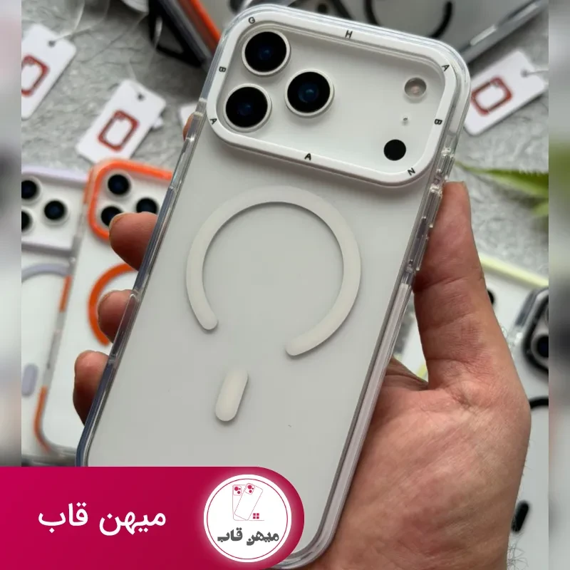 قاب آیفون کریستال سری مگسیف ghabnaab Crystal Series with magsafe