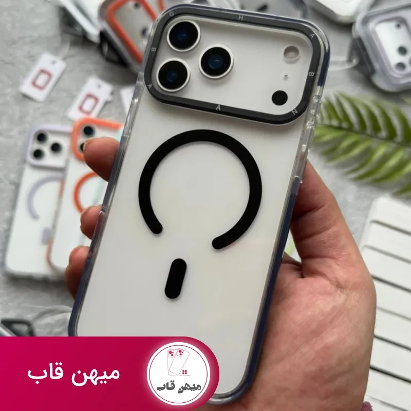 قاب آیفون کریستال سری مگسیف ghabnaab Crystal Series with magsafe