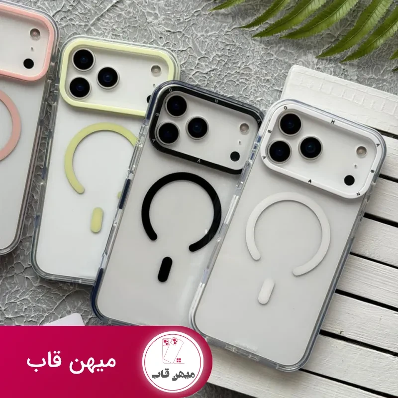 قاب آیفون کریستال سری مگسیف ghabnaab Crystal Series with magsafe