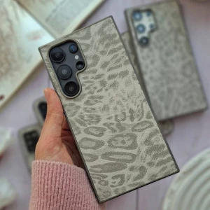 قاب گوشی پلنگی طوسی