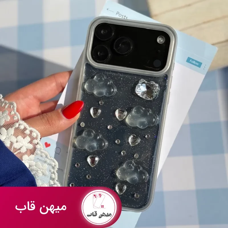 قاب ابر شاینی با آویز ابری