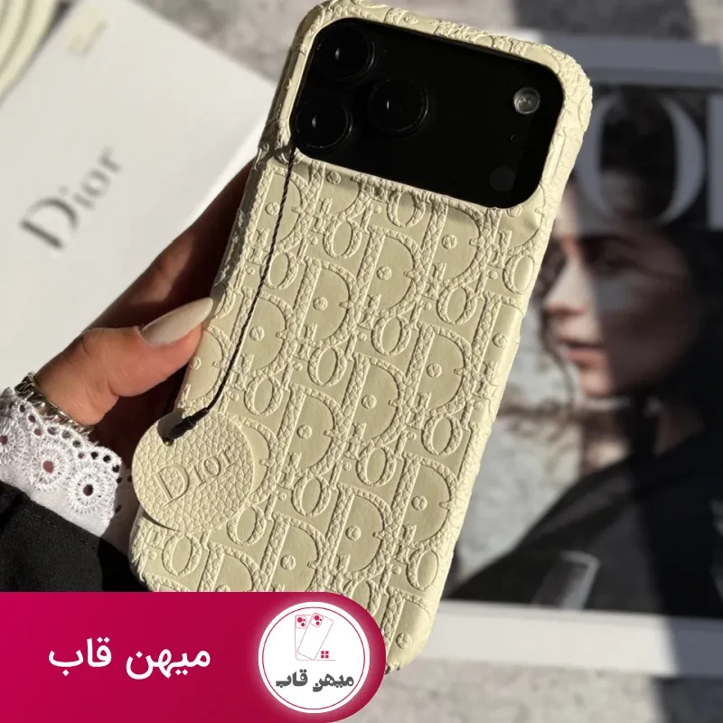 قاب گوشی طرح دیور چرمی ایتالیا با پک