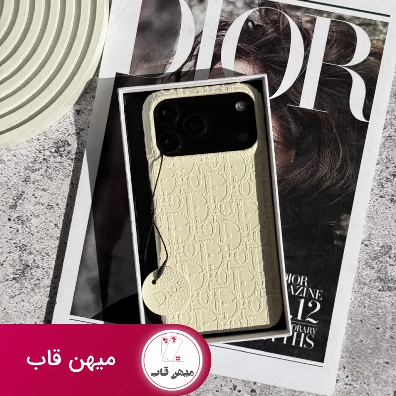قاب گوشی طرح دیور چرمی ایتالیا با پک