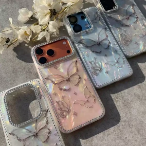 قاب ماربل نگین دار طرح پروانه یخی