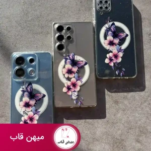 قاب سامسونگ ژله ای شاین دار شکوفه جواهری طرح مگسیف