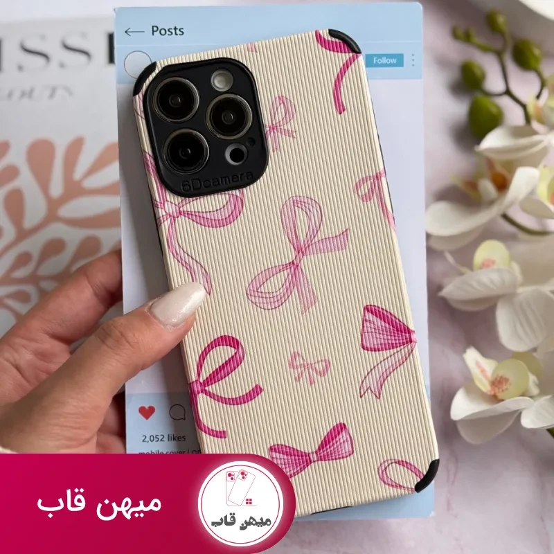 قاب پاپیون صورتی کبریتی آیفون ، سامسونگ ، شیائومی