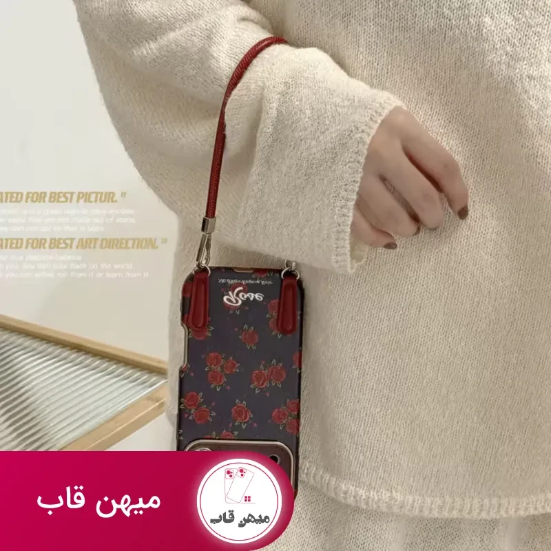 قاب گوشی midnight rose دخترانه بند دار