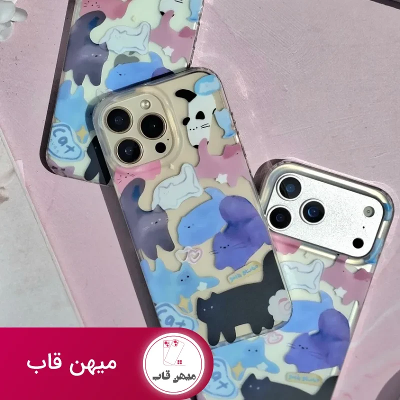 قاب گوشی گربه رنگی مات