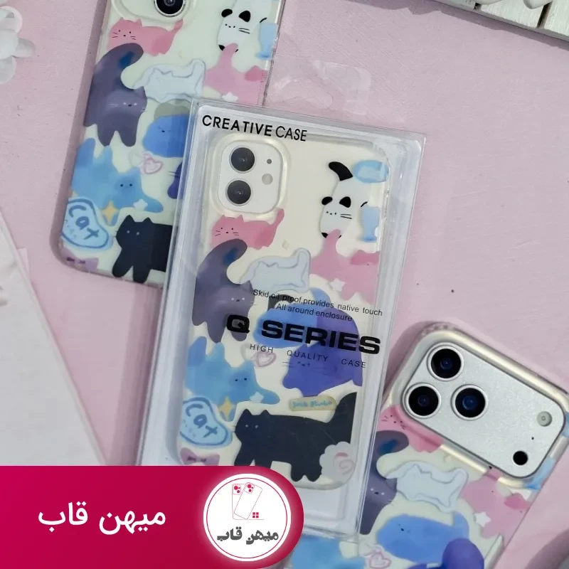قاب گوشی گربه رنگی مات