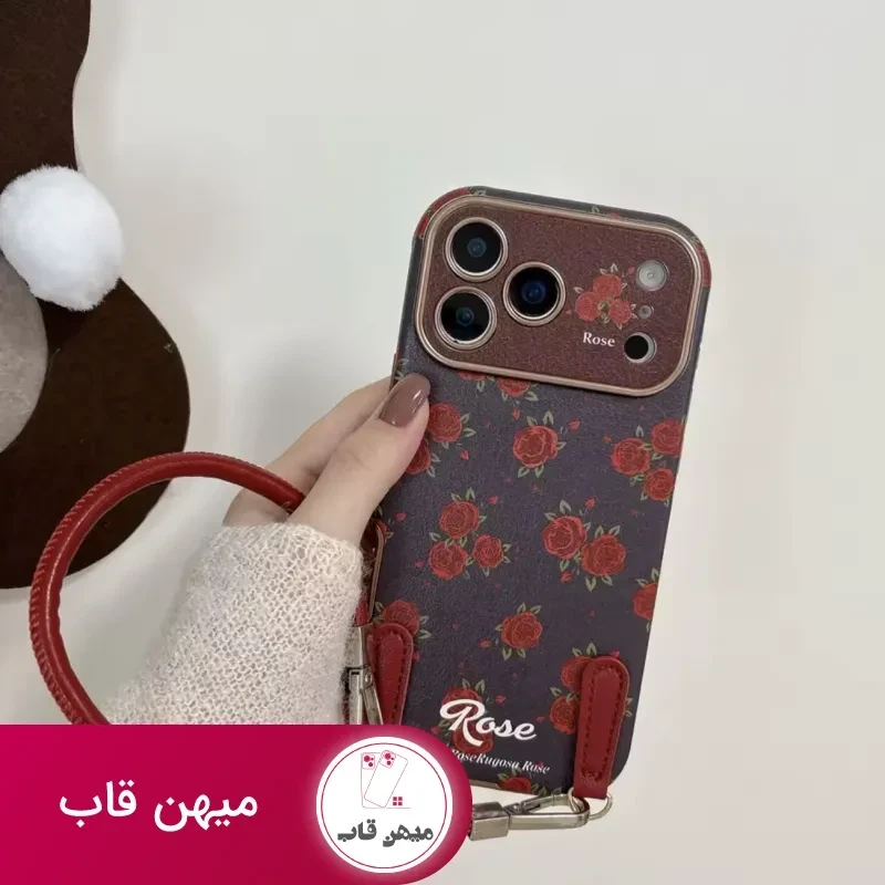 قاب گوشی midnight rose دخترانه بند دار