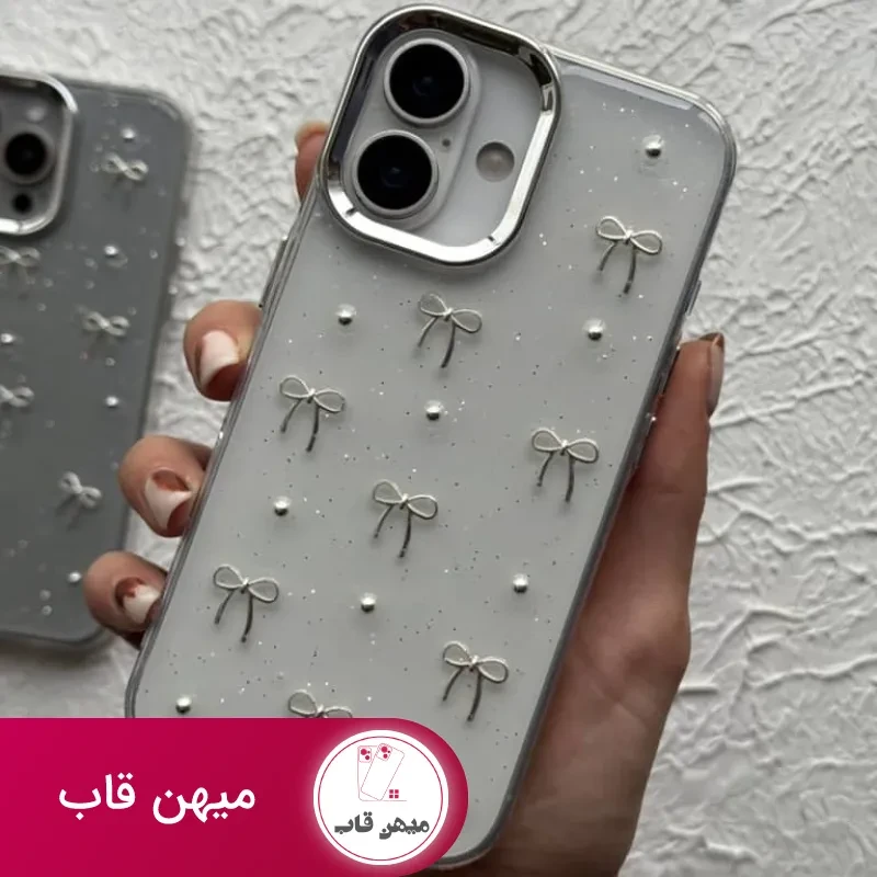 قاب آیفون پاپیون شلوغ اکلیلی برجسته