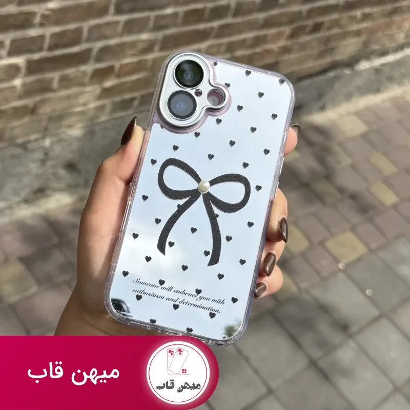 قاب ایینه ای ribbon heart