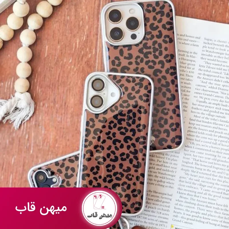 قاب گوشی پلنگی قهوه ای
