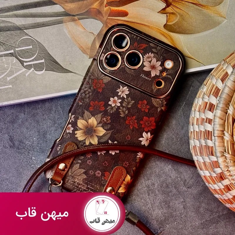 قاب موبایل آیفون فلاور آیلیش جاکارتی قهوه ای