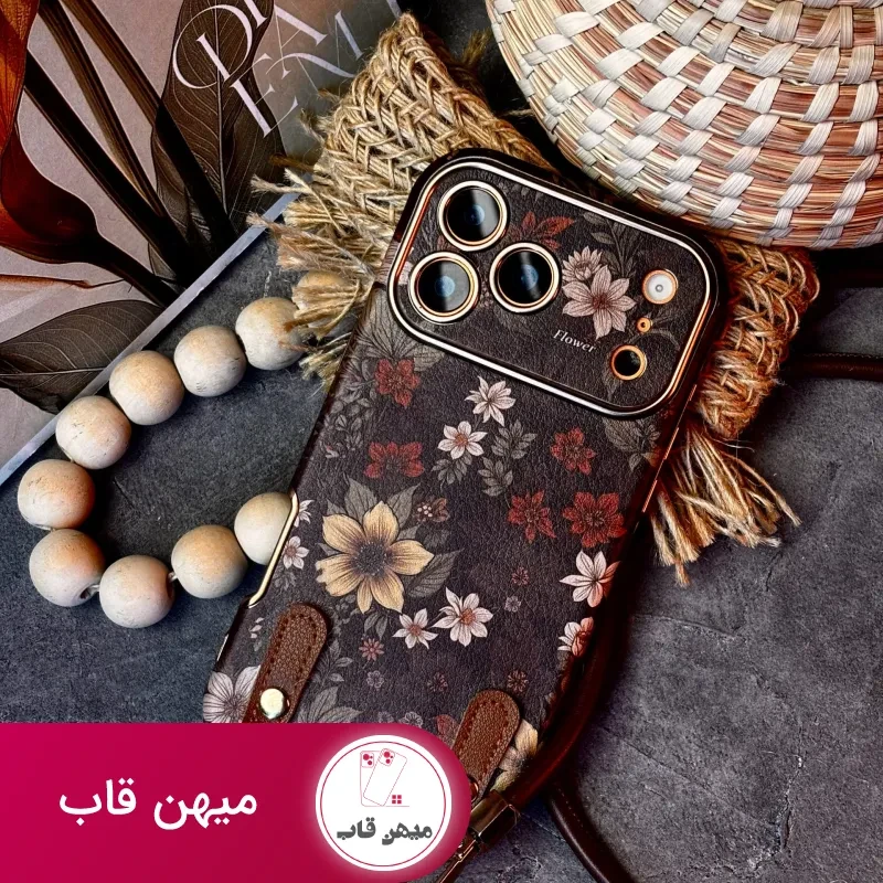 قاب موبایل آیفون فلاور آیلیش جاکارتی قهوه ای