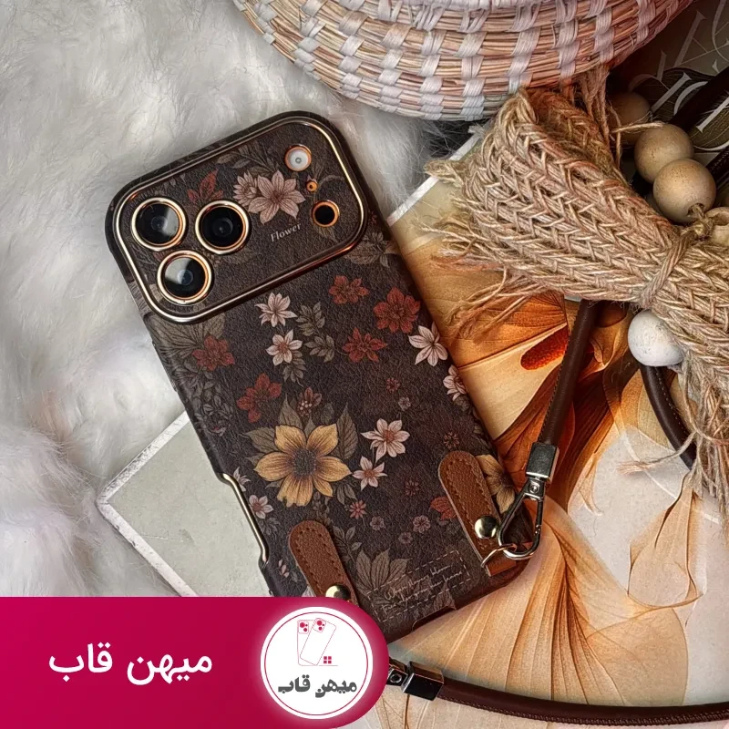 قاب موبایل آیفون فلاور آیلیش جاکارتی قهوه ای