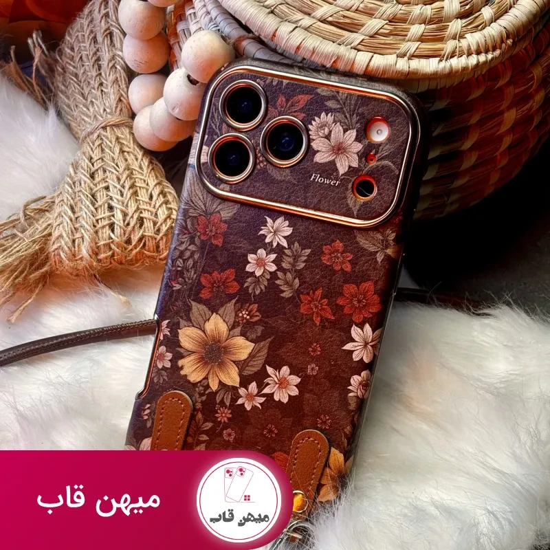 قاب موبایل آیفون فلاور آیلیش جاکارتی قهوه ای