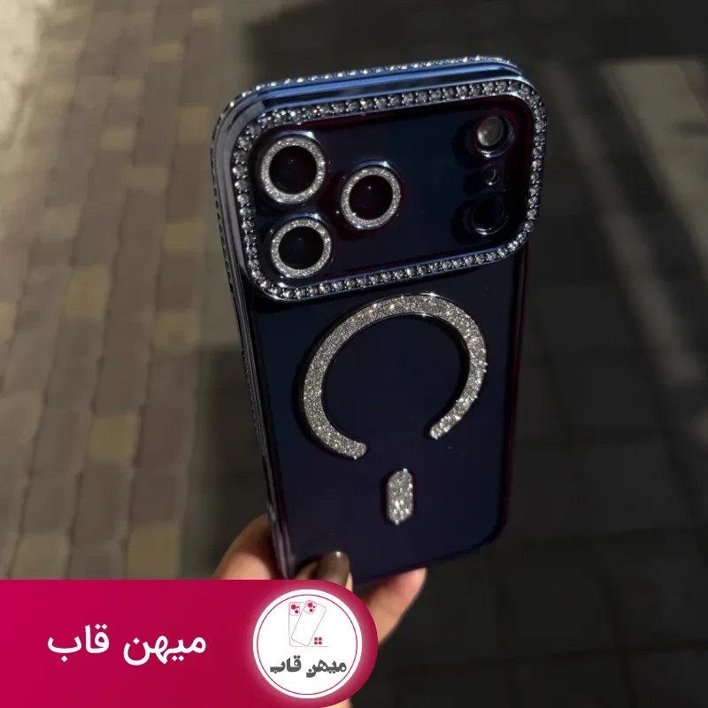 قاب گوشی diamond magsafe (سرمه ای )