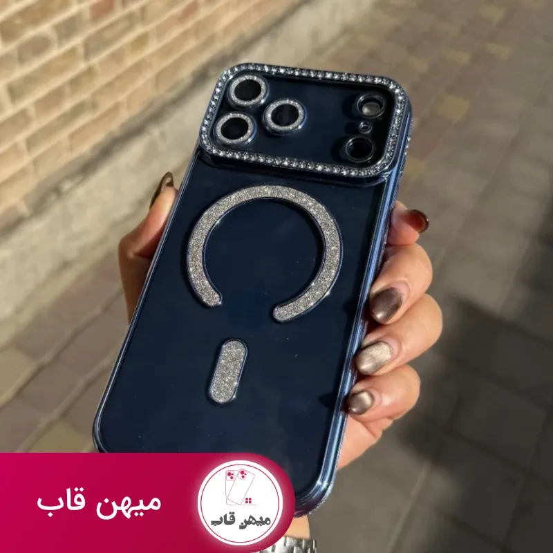 قاب گوشی diamond magsafe (سرمه ای )