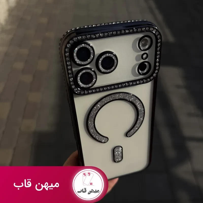 قاب گوشی diamond magsafe (مشکی )