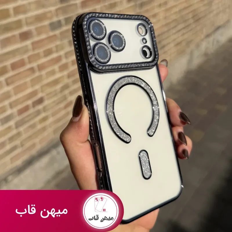 قاب گوشی diamond magsafe (مشکی )