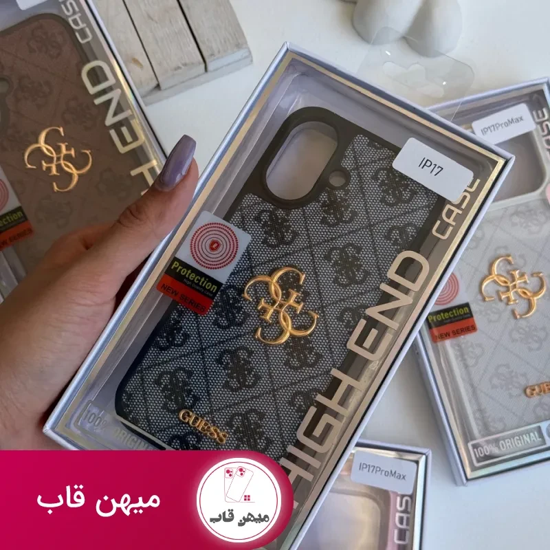 قاب گوشی طرح GUESS چرم