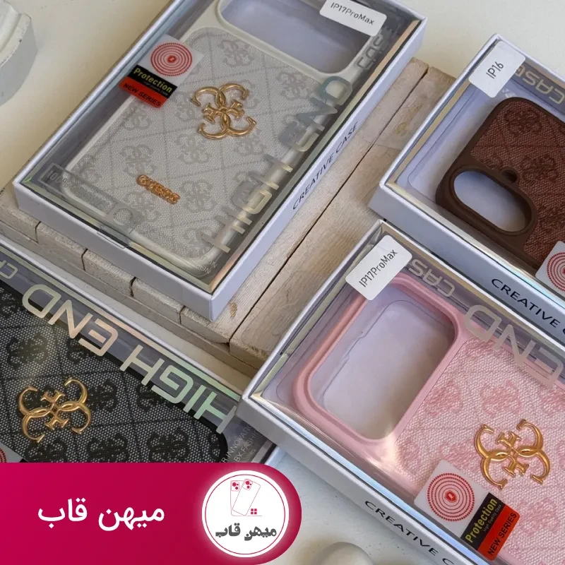 قاب گوشی طرح GUESS چرم