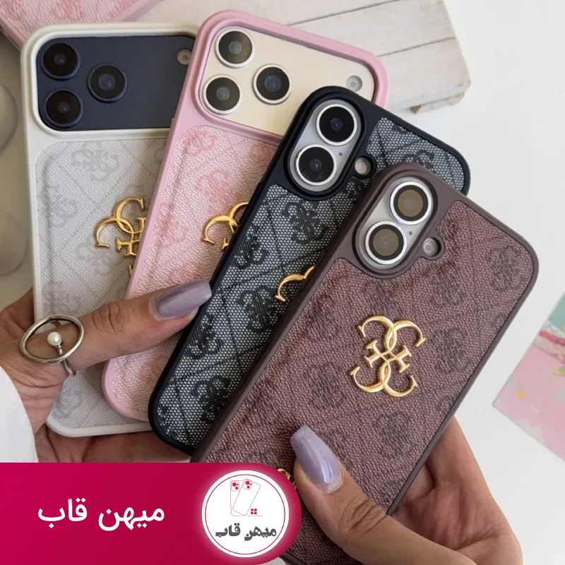 قاب گوشی طرح GUESS چرم