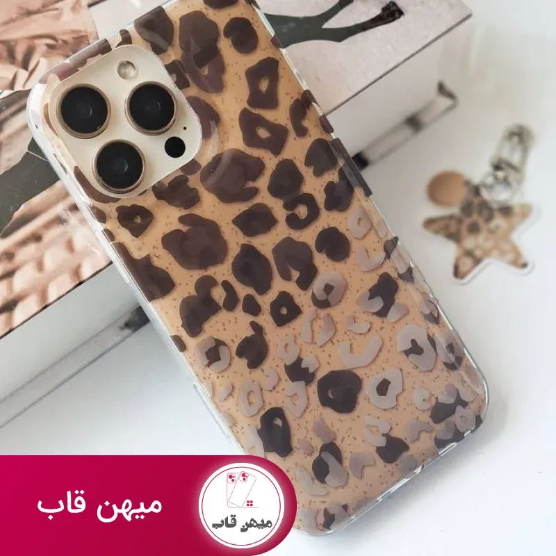 قاب گوشی پلنگی نسکافه ای