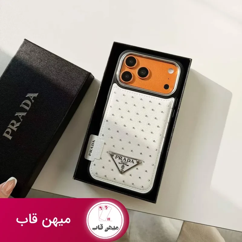 قاب گوشی leather prada diamond