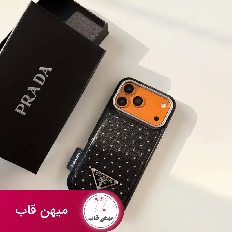 قاب گوشی leather prada diamond
