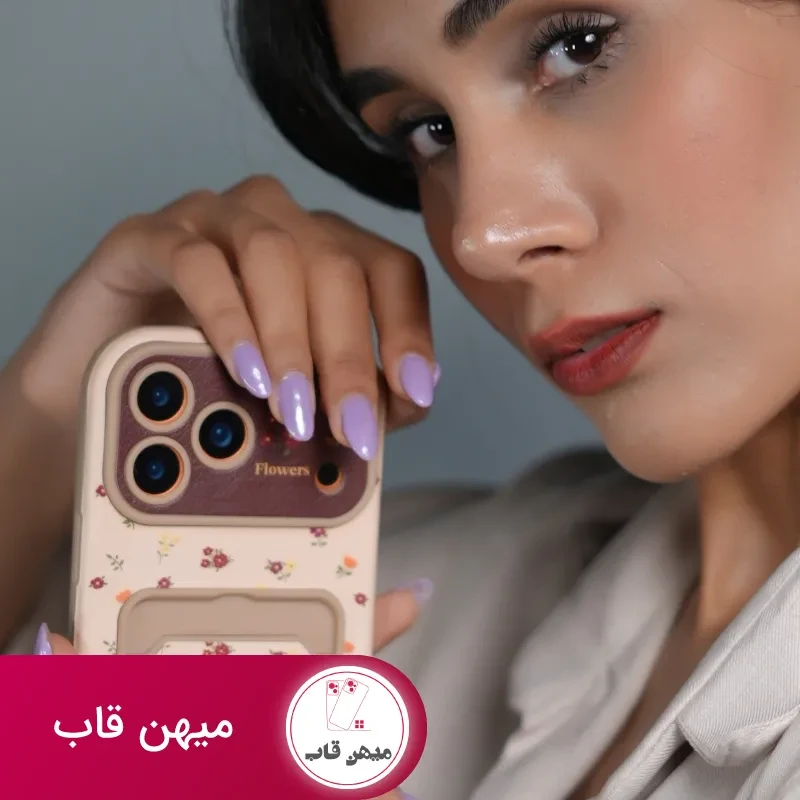 قاب موبایل گل رز فیوره جاکارتی + بندست