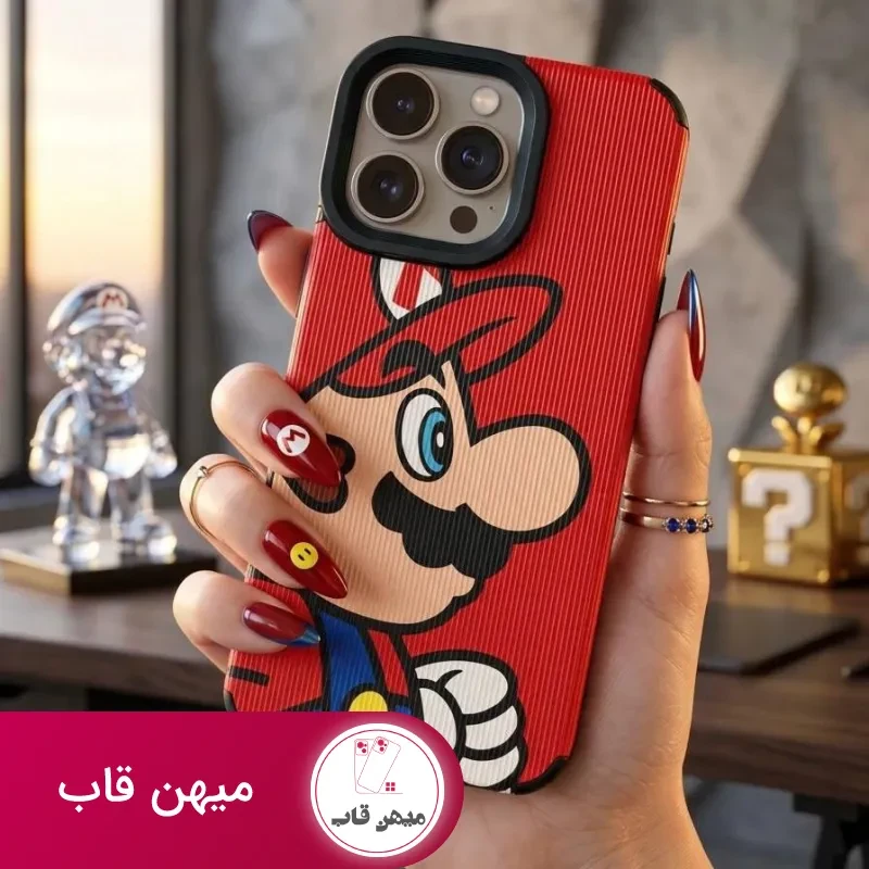 قاب آیفون کبریتی سوپر ماریو قرمز