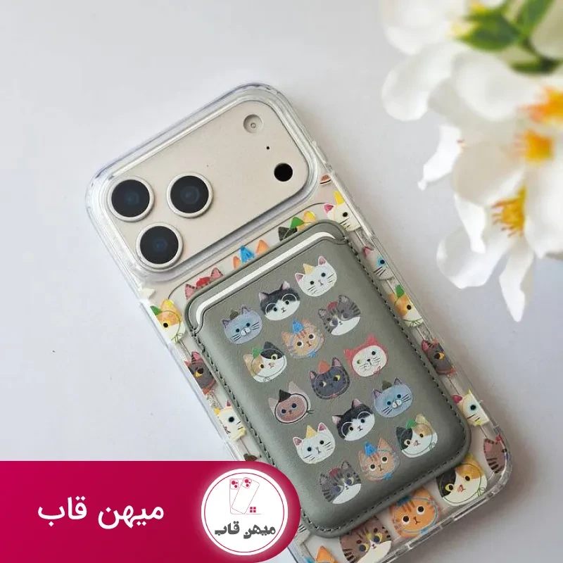 قاب گوشی گربه رنگی با ولت