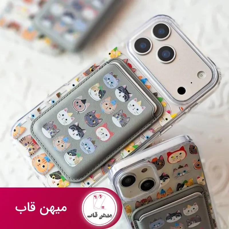 قاب گوشی گربه رنگی با ولت