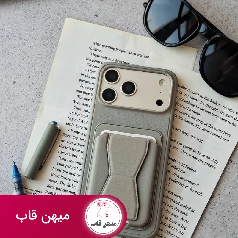 قاب گوشی چرم استندی