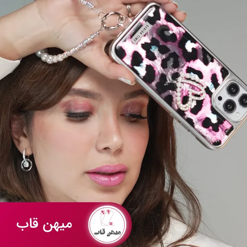قاب موبایل آیفون سینیور تایم قلب صورتی