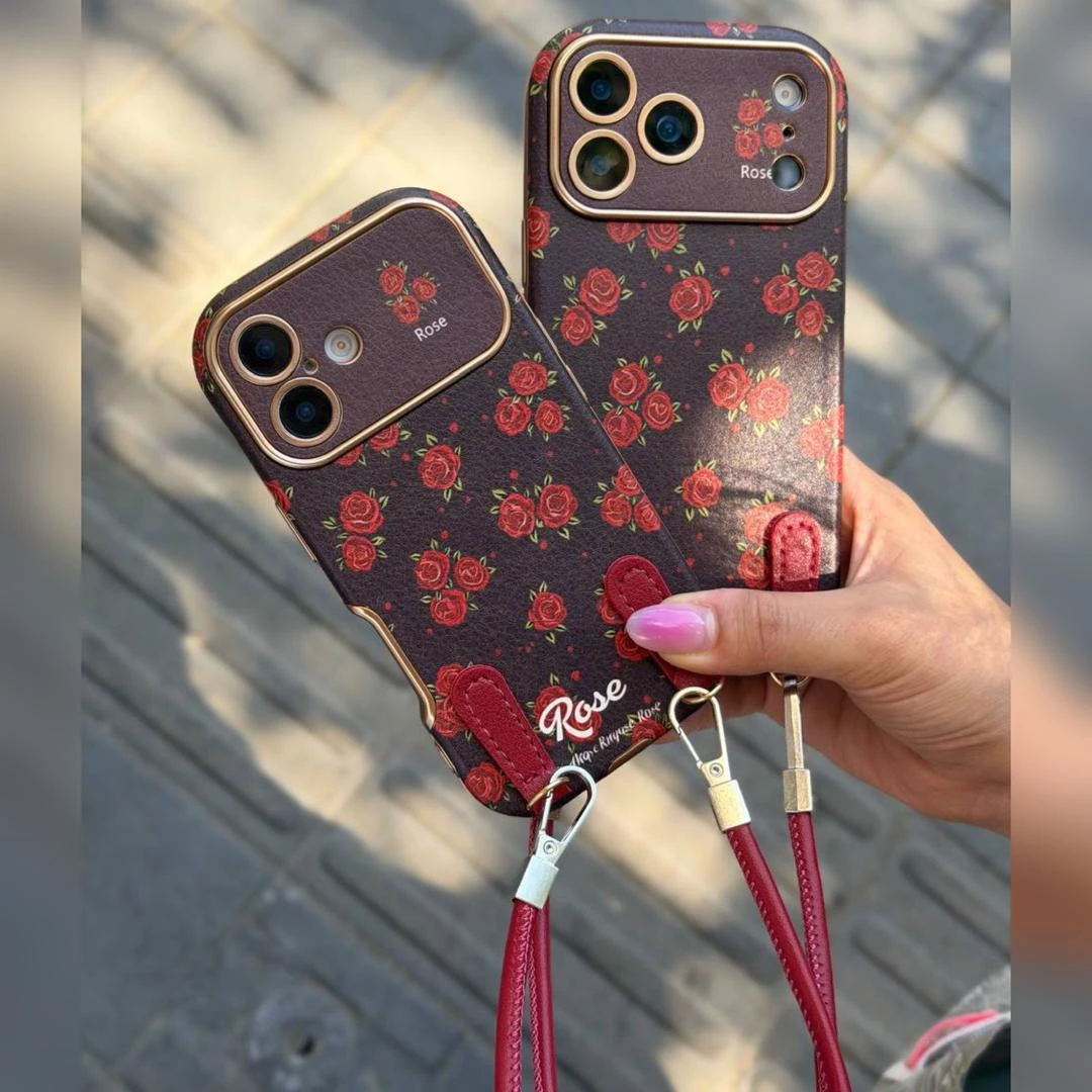 قاب گوشی midnight rose دخترانه بند دار