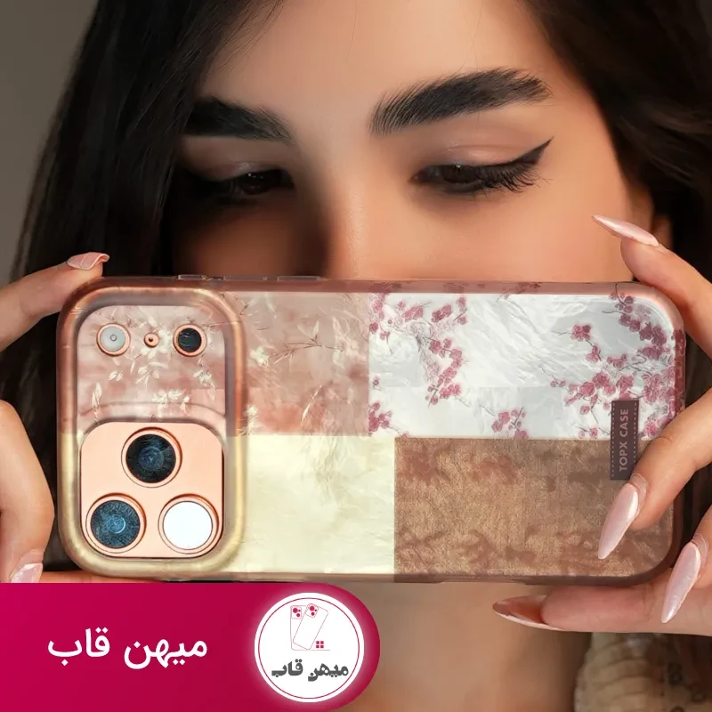 قاب موبایل آیفون شکوفه گلدن پتال