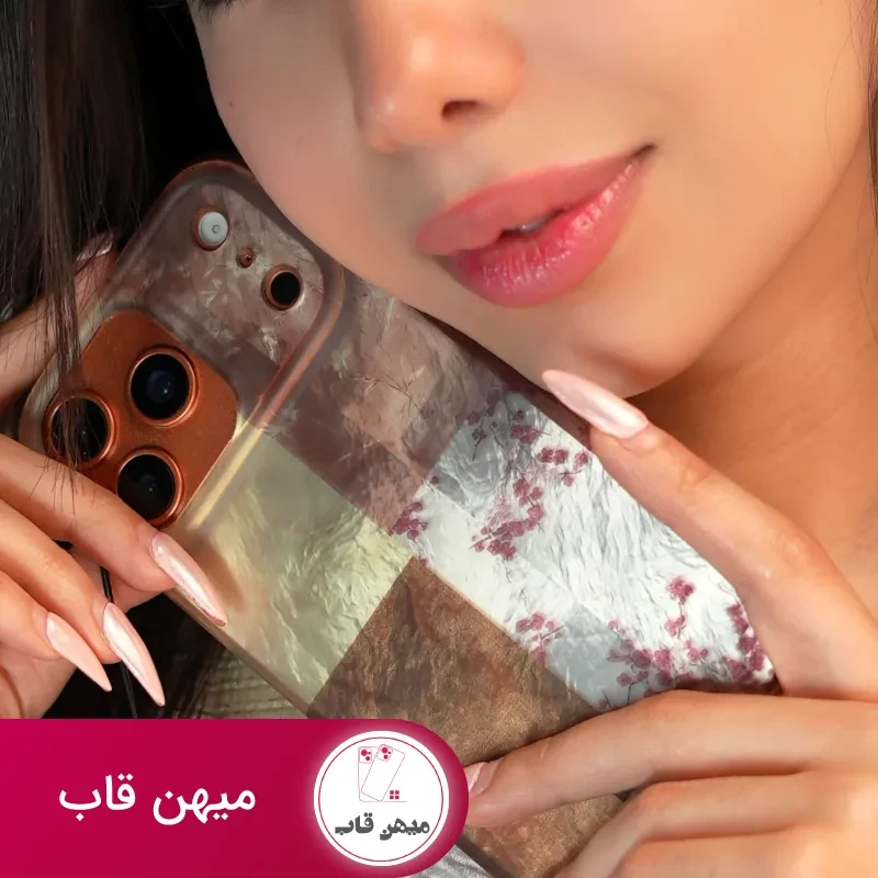 قاب موبایل آیفون شکوفه گلدن پتال