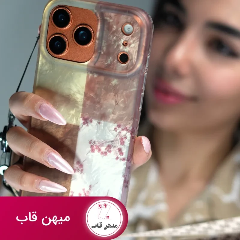 قاب موبایل آیفون شکوفه گلدن پتال